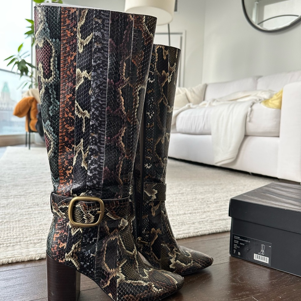 Coach snake skin Leather Boots